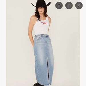 Women’s VERVET Denim Midi Jean Skirt